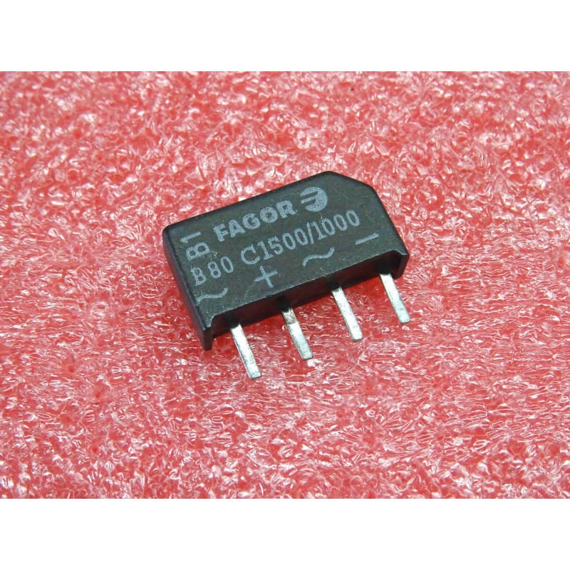 Lot de 4 Ponts Redresseurs Monophasés FAGOR B80C1500/1000 (80 V AC / 180 V Crête / 1,5 A – Boîtier Rond Traversant WOB / WOG / RB-15)