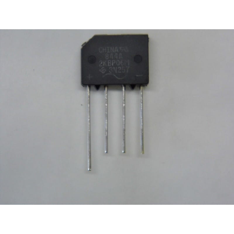 [191593094766] Lot de 4 Ponts Redresseurs Monophasés en Ligne 2KBP06M (600 V / 2 A – Boîtier SIL Traversant 2KBP / KBPC)