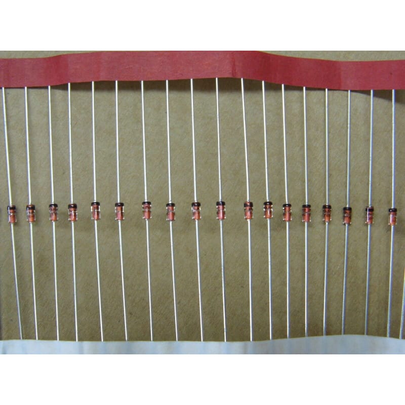 Lot de 100 Diodes de Signal et Commutation Rapide 1N4148 en Bande (100 V / 150 mA / trr 4 ns – Boîtier Axial Verre Hermétique DO-35)