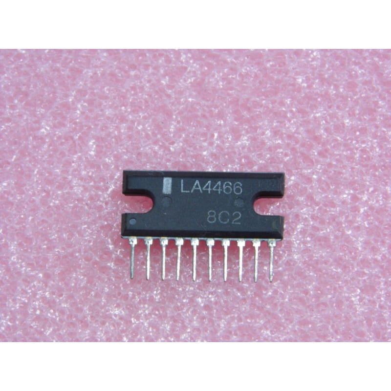 [LA4466] Circuit Intégré Amplificateur Audio de Puissance Pont BTL 12 W Sanyo LA4466 / LA 4466 (12 W BTL Audio Power Amplifier for Car Radio & Car Stereo – Boîtier SIP-10 / SIL-10)