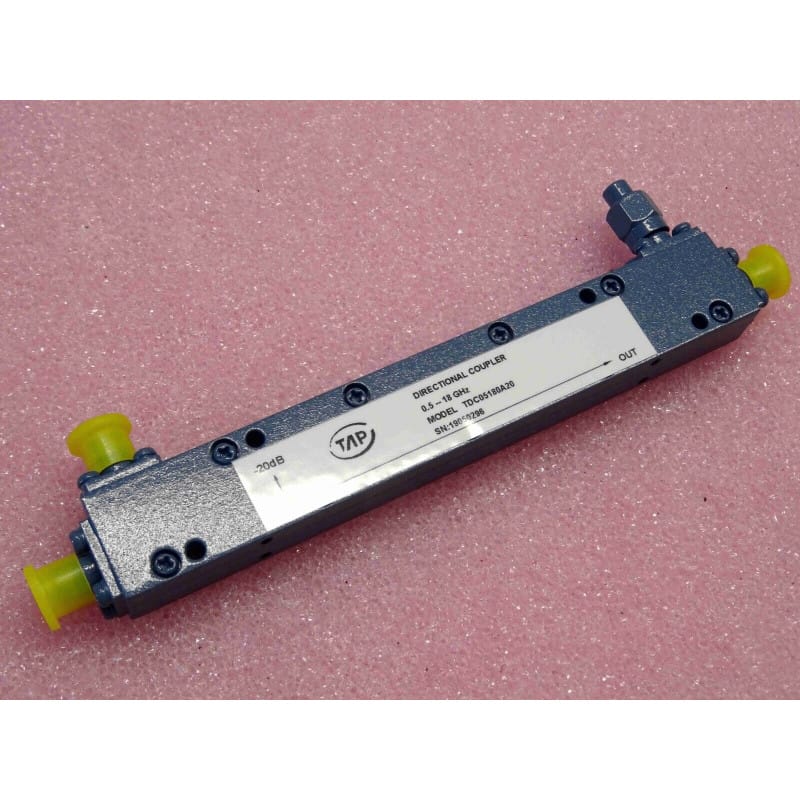 [TDC05180A20] Coupleur Directionnel Hyperfréquence Ultra Large Bande TAP Microwave TDC05180A20 (0,5 à 18 GHz – Facteur de Couplage 20 dB – Puissance 50 W CW – Connectique SMA Femelle 50 Ohms)