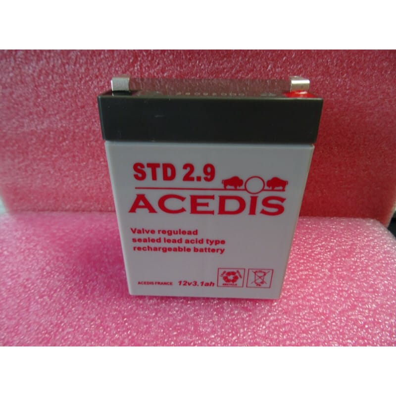 ACEDIS STD2.9 / 12V 3.2Ah – Batterie Plomb Étanche VRLA AGM (Gamme STD)