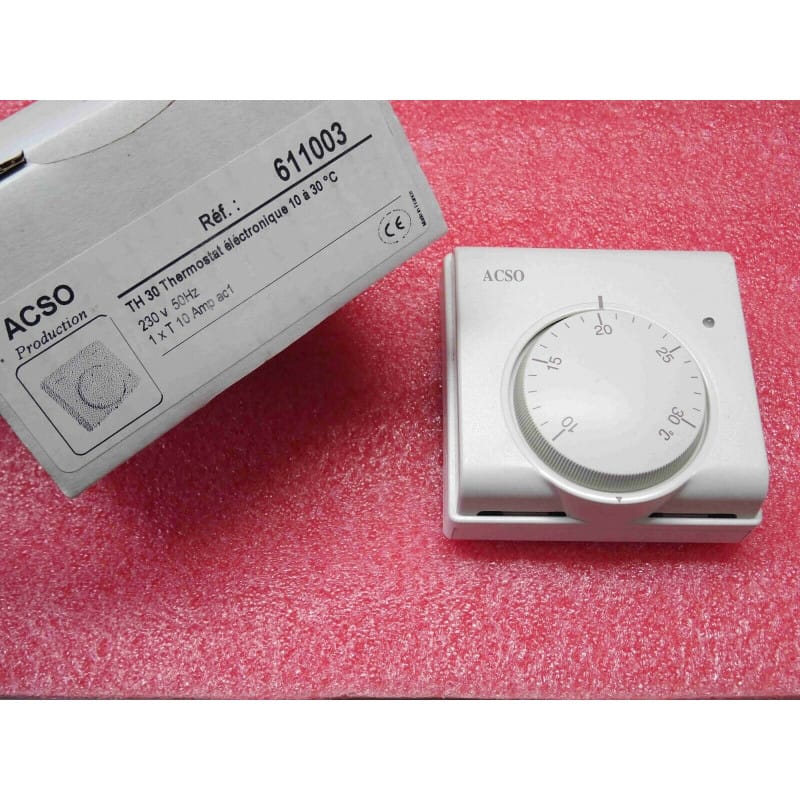 [194975948732] ACSO TH30 (Réf. 611003) – Thermostat d'Ambiance Électronique 230V / 10A – ACSO