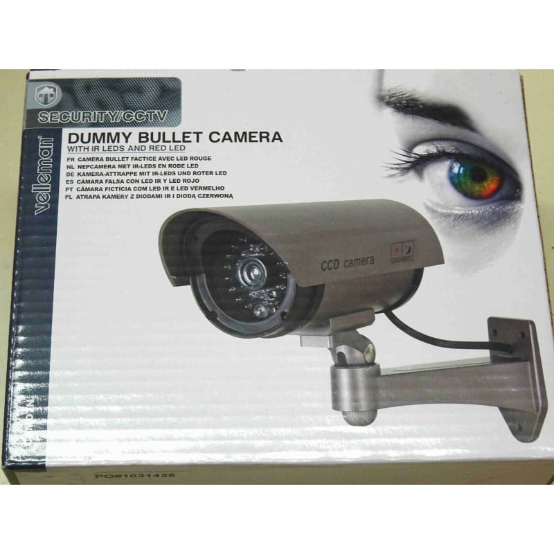 Caméra Bullet Factice de Sécurité Extérieure / Intérieure avec Témoin LED Rouge Clignotant (Réf. CAMD7N) – Velleman