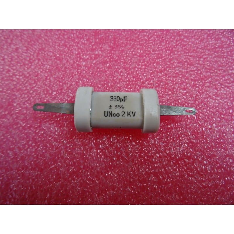 Condensateur Céramique Disque Haute Tension 330 pF (0,33 nF) 2 000 V (2 kV DC) – Tolérance Précision 3%