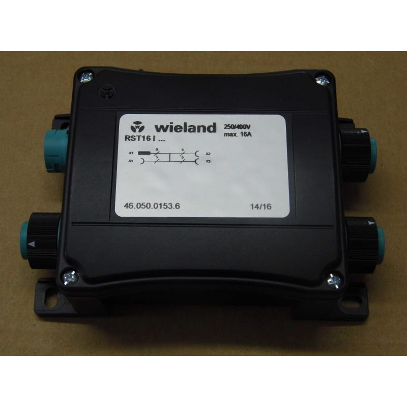 [192569412845] Boîte de Distribution Étanche 5 Pôles Wieland RST MINI Série RST16i5 (Réf. 46.050.0153.6) 250/400 V – 16 A – Wieland Electric