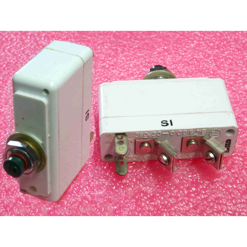 Disjoncteur / Coupe-Circuit Miniature Diruptor Stopcircuit Série F2 (Type SI) – Calibre 10 A – Dimensions 35 × 59 × 19 mm – Stopcircuit France