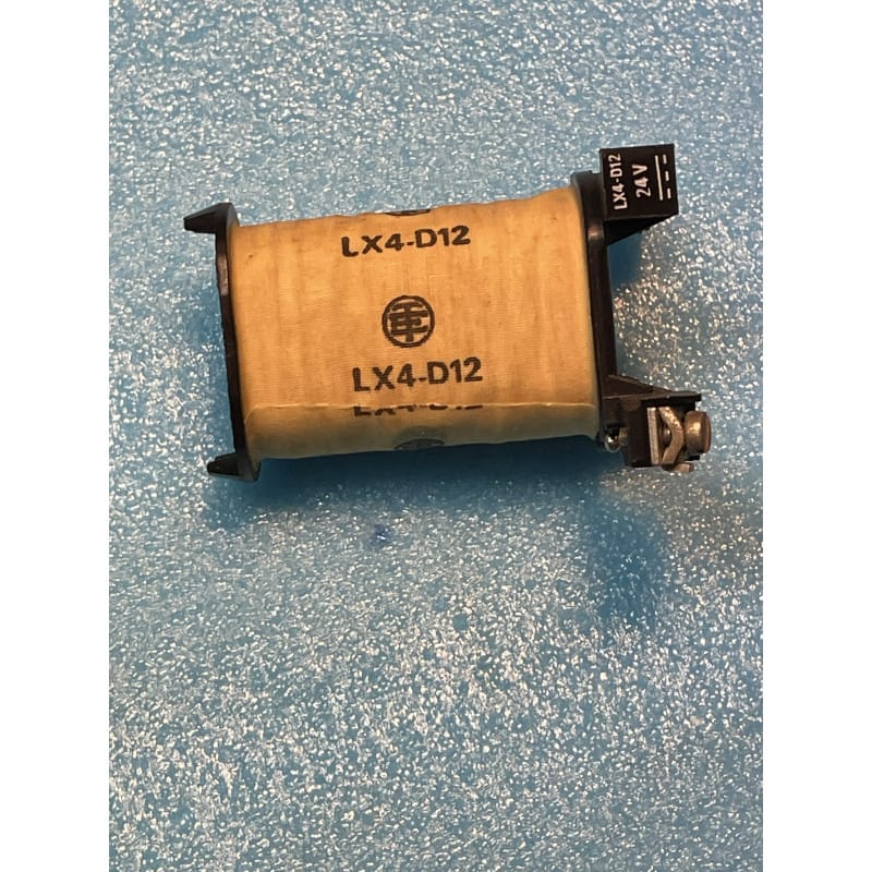 Bobine de Commande Courant Continu / Basse Consommation Télémécanique / Schneider Electric LX4-D12 (Série LX4D / LX4D12BD) – 24 V DC (Code Tension BD / BL) – Compatible Contacteurs TeSys D LC1D09 à LC1D38 & LP1D