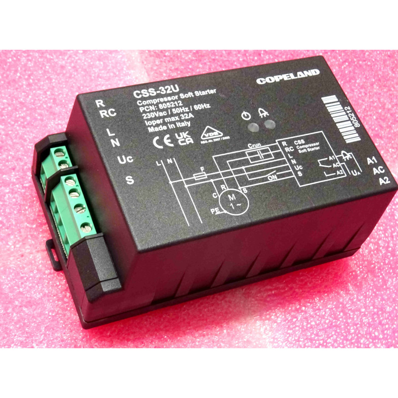 Démarreur Progressif Électronique pour Compresseurs Frigorifiques Copeland / Emerson Alco Controls CSS-32U (Réf. 805205 / Réseau DIFF) – Calibre Fort 32 A