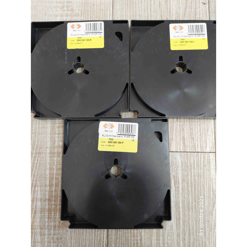 Lot de 3 Boîtes de Repères de Câblage SES-Sterling PLIO-M-MARKERS M-65-M2 (Lettres B, J, P / Réf. Gamme 0369 0001)