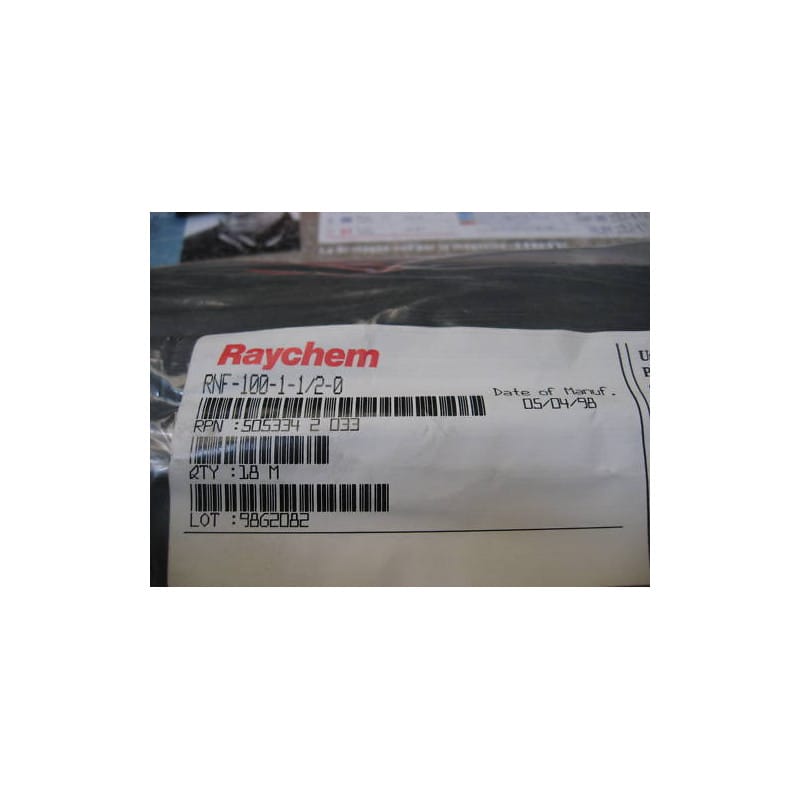 [190396382823] Lot de 3 Gaines Thermorétractables Raychem RNF-100 38/19 mm Longueur 1,2 m (Réf. RNF-100-1-1/2-0 / Tyco 1210359)
