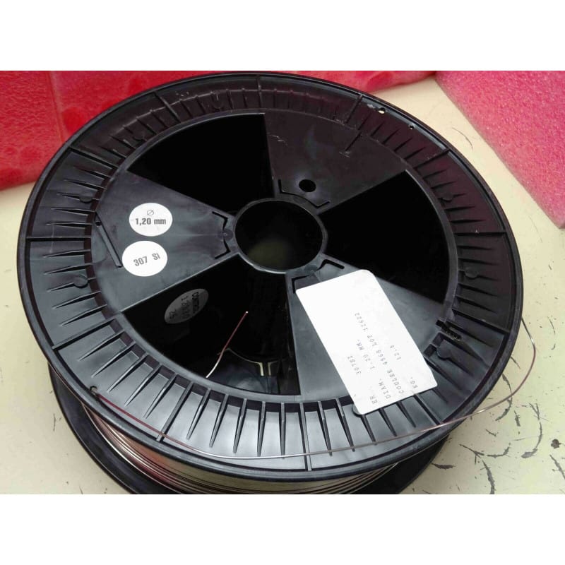 Bobine de Fil de Soudage Inox Massif MIG/MAG Ø 1,20 mm – Nuance AWS ER307Si / ISO 14343-A G 18 8 Mn – Poids 13 kg (Assemblages Hétérogènes & Rechargement)