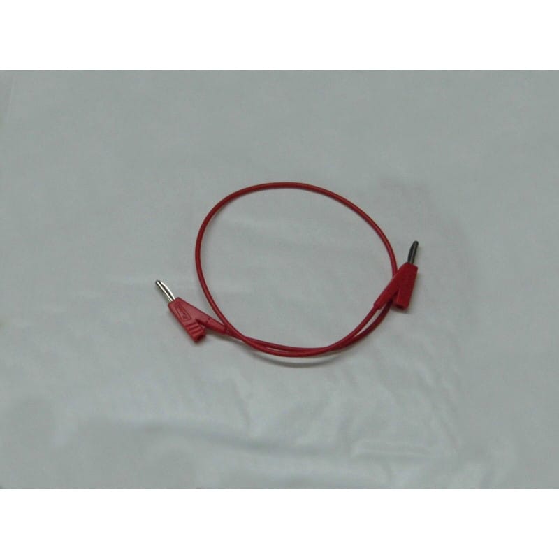 Lot de 2 Cordons de Mesure Ø 4 mm à Repiquage Longueur 50 cm – Radiall (Réf. R948141000 / R948.141.000) – Couleur Rouge (Fiches Empilables / Stackable 50 cm)