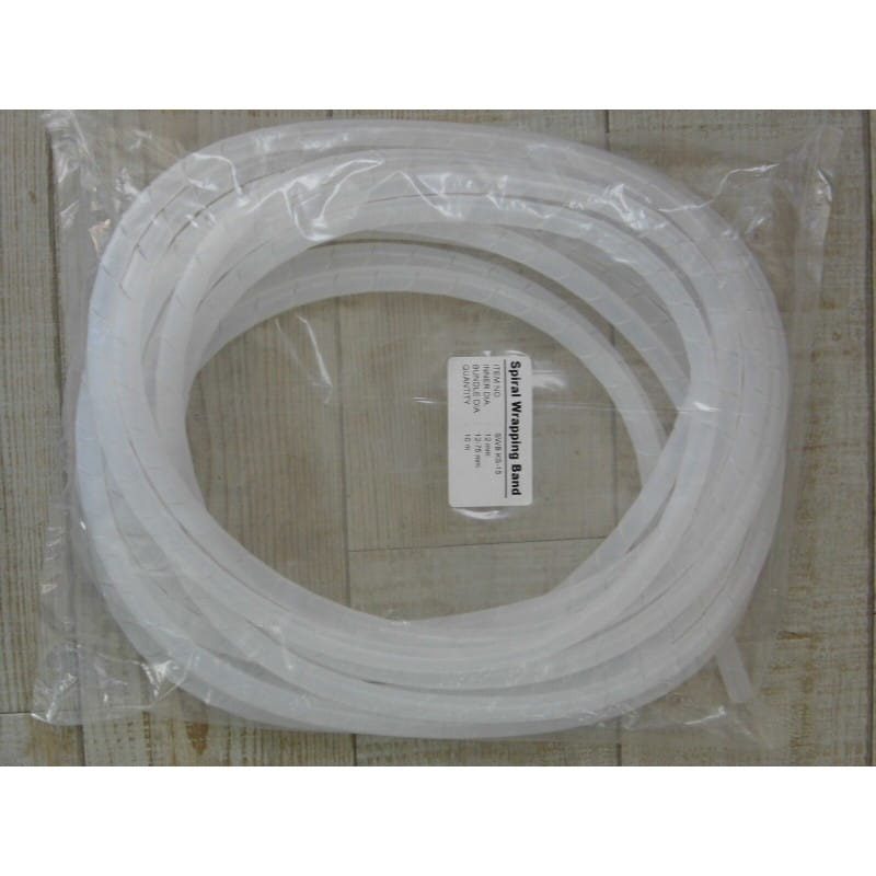 Gaine Spirale de Regroupement et de Protection de Câbles Ø 15 mm Longueur 10 m – Modèle SWB KS-15 (Polyéthylène Naturel / Transparent)