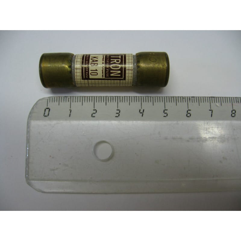 Fusible Cylindrique Rapide Bussmann KAB-10 – 10 A 250 V AC (Réf. KAB10 / Eaton Bussmann)