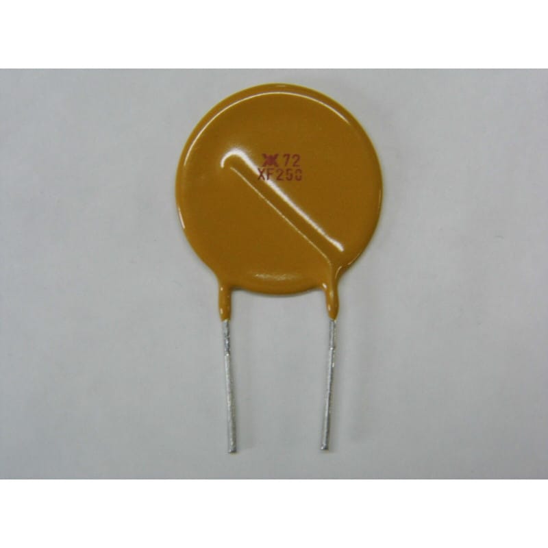 Lot de 5 Fusibles Réarmables PPTC PolySwitch Tyco / Raychem 72 V – 2,5 A (Réf. RXEF250 / Marquage XF250 / C72501-000)