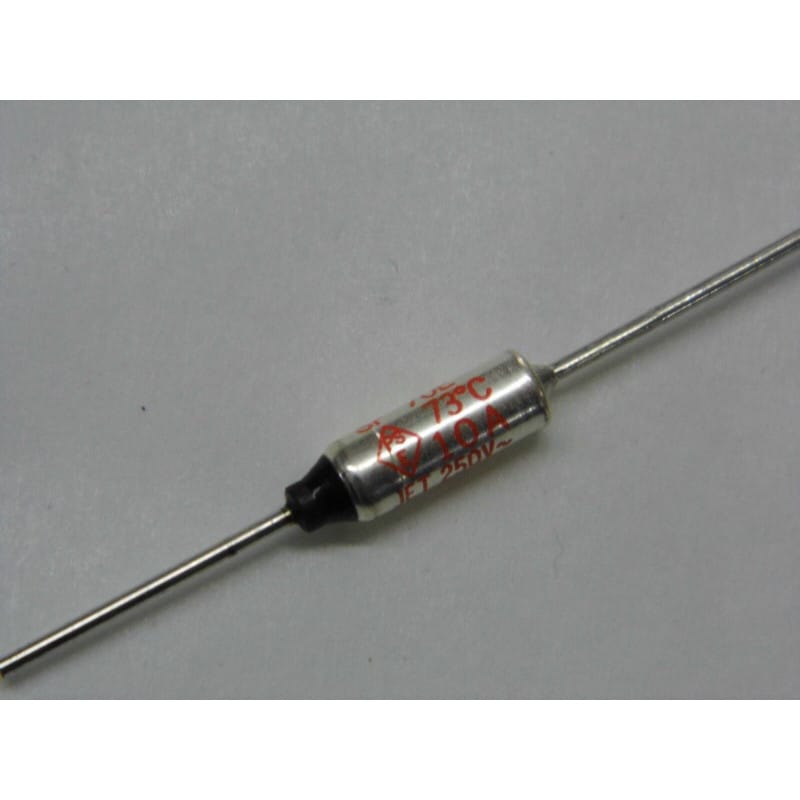 Fusible Thermique Métallique 73 °C – 10 A / 250 V AC (Thermofusible / Coupe-Circuit Thermique)