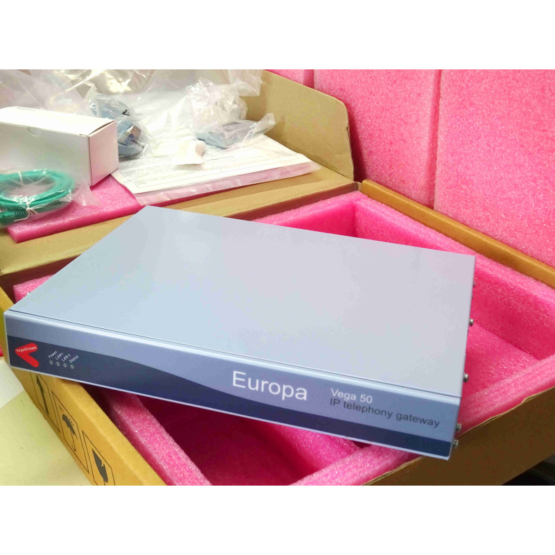 [Vega 50 Europa 4 FXS +2 FXO] Passerelle Téléphonique VoIP Hybride / Media Gateway – VegaStream / Sangoma Vega 50 Europa (4 Ports FXS + 2 Ports FXO / 2 Ports Ethernet RJ45 / SIP & H.323)