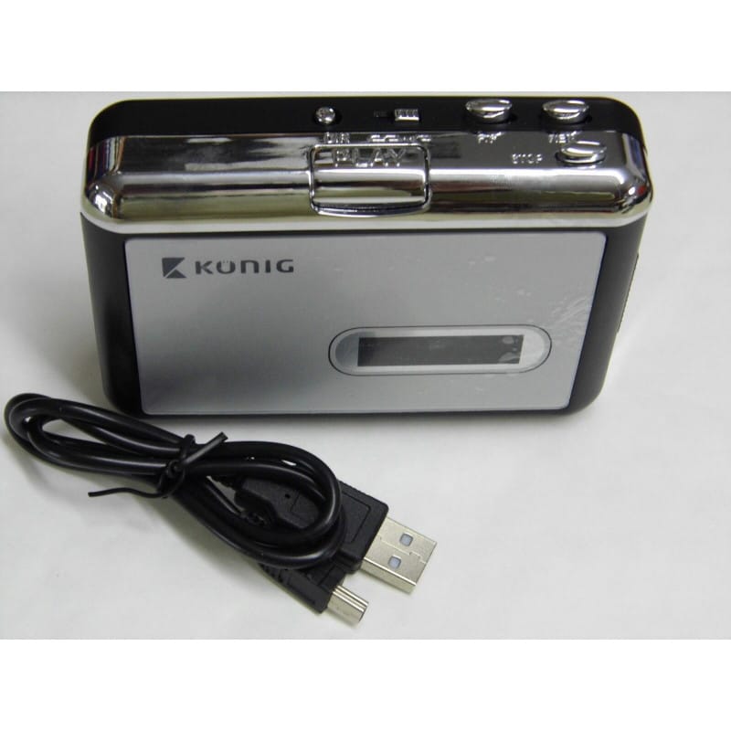 Lecteur & Convertisseur Audio Cassette Analogique vers USB Numérique (Type Walkman K7 / USB Audio Capture) – Nedis – Compatible Windows, macOS & Linux