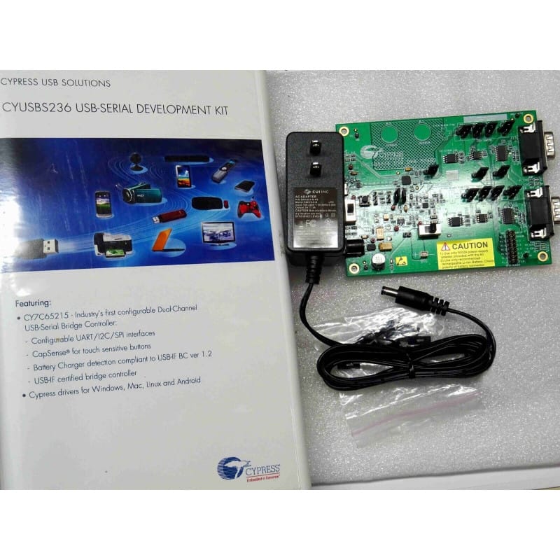 Kit de Développement USB-Série Double Canal – Cypress USB Solutions CYUSBS236 (CapSense & BCD)