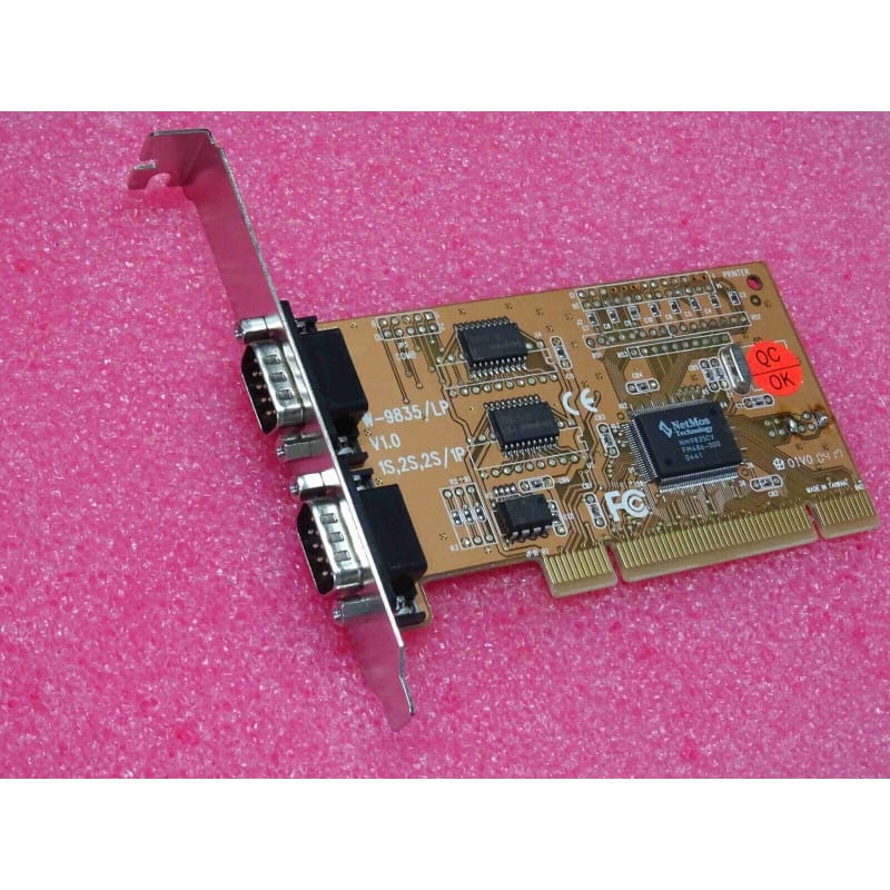 [195507614694] Carte d'Extension PCI 2 Ports Série RS-232 – Winic W-9835 (Chipset MosChip MCS9835) – Carte Seule
