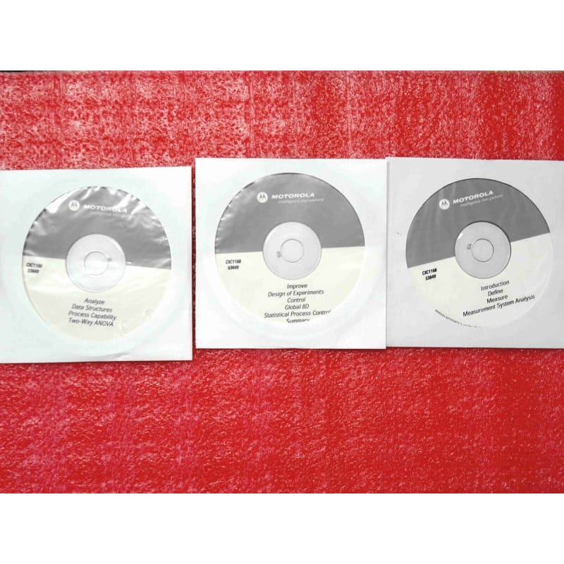 CD-ROM Original Formation & Outils Méthodologiques Six Sigma DMAIC – Motorola University (Réf. CIC1168 / 53649)
