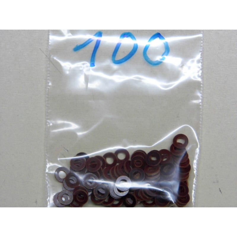 Lot de 100 Rondelles Plates Isolantes en Bakélite / Papier Bakélisé – Dimensions : Alésage 3 mm / Diamètre Extérieur 6 mm / Épaisseur 1 mm (Format Visserie M3)