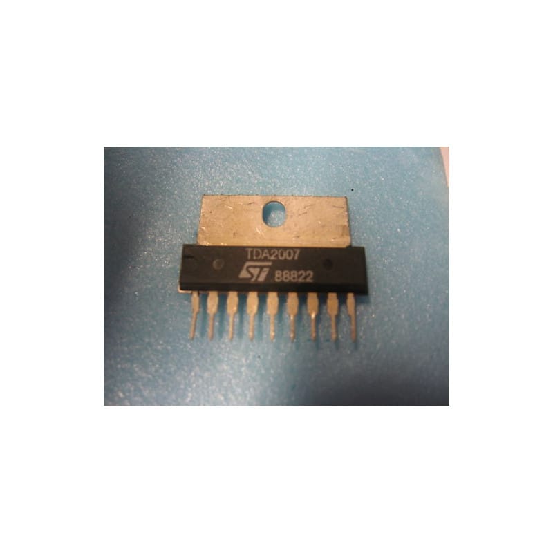 Circuit Intégré ST TDA2007 – Double Amplificateur de Puissance Audio BF Stéréo 2 x 6 W – Boîtier SIL-9 / SIP-9 avec Ailette