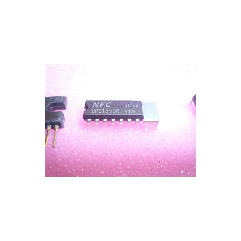 Circuit Intégré µPC1350C / UPC1350C / C1350C – Amplificateur Fréquence Intermédiaire Vidéo (TV VIF Amplifier) & Démodulateur – NEC – Boîtier DIP-14