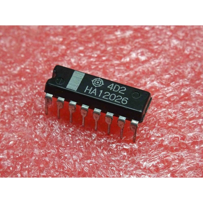 Circuit Intégré HA12026 / HA 12026 – Décodeur Stéréo FM MPX avec Arrêt VCO (VCO Stop) – HITACHI – Boîtier DIP-16