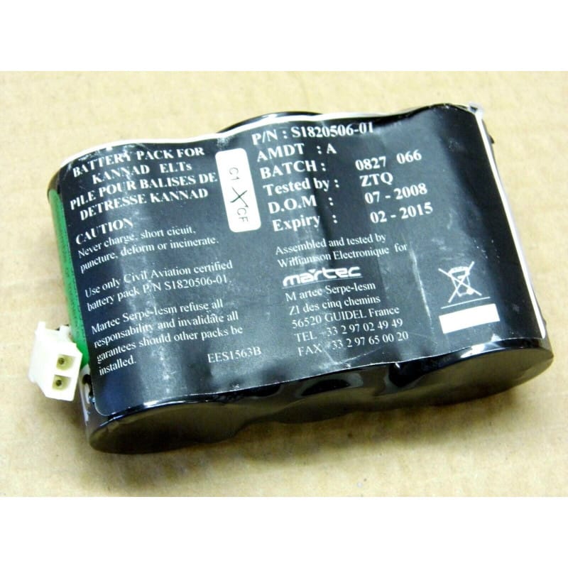 [193602738991] Pack Batterie Lithium 9 V KANNAD S1820506-01 pour Balise de Détresse – Assemblage 3x Piles Friemann & Wolf M20 3 V Li-MnO2 – Pièce Neuve Expirée (NOS Testée à Vide)