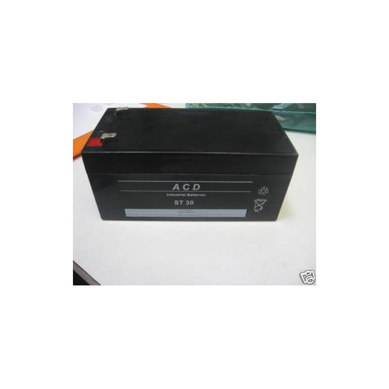 Batterie Plomb Étanche AGM 12V 3.5Ah Acedis ST 30 Bac Ignifugé UL94-V0 (134x65x60mm) - Cosses Faston 4.8mm