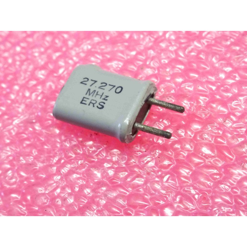 Quartz Piézoélectrique de Précision ERS – Fréquence 27,270 MHz (Canal Intercalaire / Radiocommande & Téléguidage R/C 27 MHz) – Boîtier Traversant HC-49 (Entraxe 4,9 mm)