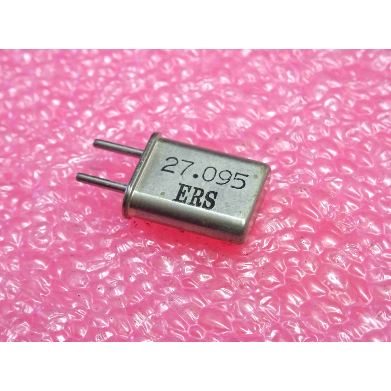 Quartz Piézoélectrique de Précision ERS – Fréquence 27,095 MHz (Canal 12 CB / Radiocommande 27 MHz) – Boîtier Traversant HC-49 (Entraxe 4,9 mm)