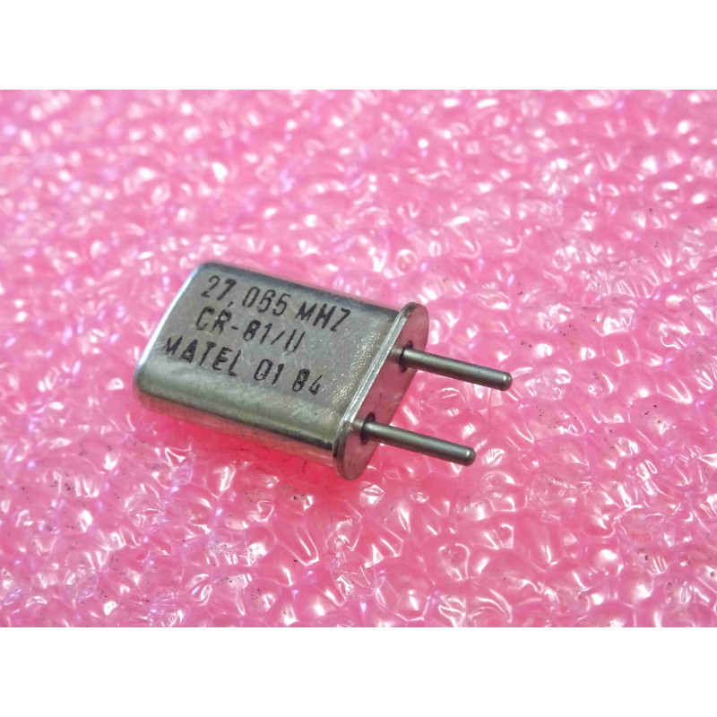 Lot de 3 Quartz Piézoélectriques MATEL CR-81/U – Fréquence 27,065 MHz (Canal 9 CB / Bande 27 MHz & Télécommandes) – Boîtier Traversant HC-49/U (Entraxe 4,9 mm)