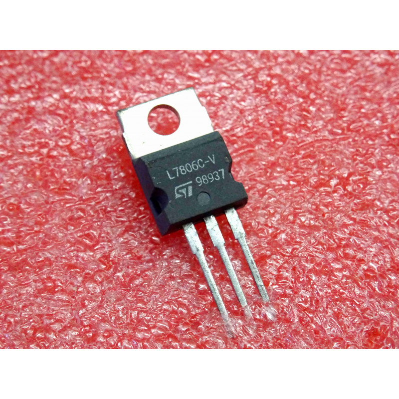 Lot de 2 Régulateurs de Tension Linéaire Positive Fixe +6V 1,5A STMicroelectronics L7806CV – Boîtier Traversant TO-220 (Single Gauge)