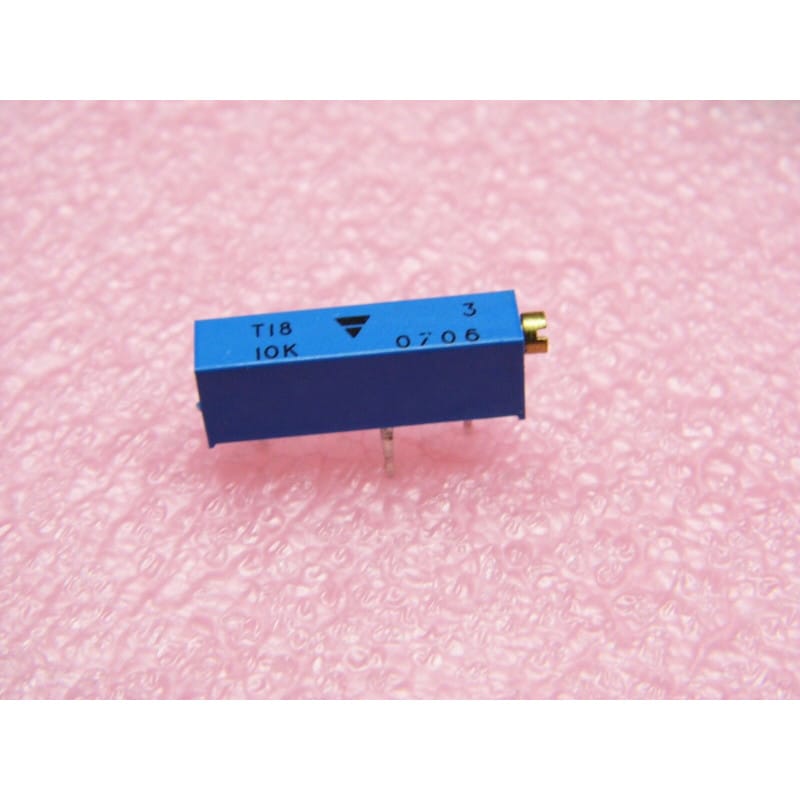 Lot de 10 Potentiomètres d'Ajustement Multi-Tours Cermet 10 kΩ (10K) Série Type T18 – Format Rectangulaire 3/4" (19 mm) Réglage Horizontal