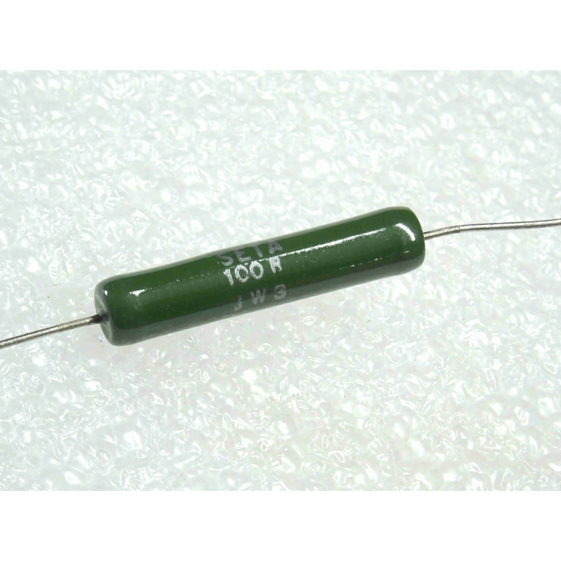 Lot de 3 Résistances Bobinées Vitrifiées de Puissance 100 Ω 5% 8 W SETA Série RB60 – Dimensions Corps Ø 6 × 33 mm