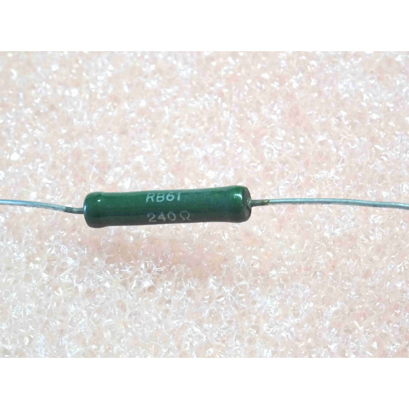 Lot de 3 Résistances Bobinées Vitrifiées de Puissance 240 Ω (240R) 5% 5 W Vishay Sfernice Série RB61 / RWM – Dimensions Corps Ø 4 × 22 mm