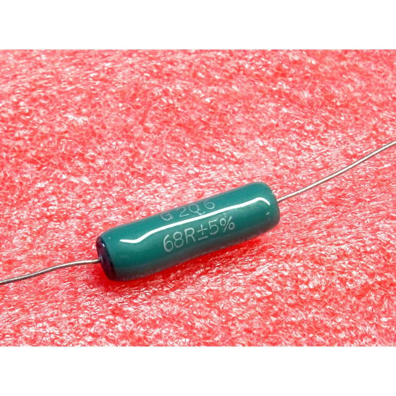 Lot de 3 Résistances Bobinées Vitrifiées de Puissance Axiales 68 Ω (68R) 5% 8 W Sovcor Série RB60 – Dimensions Ø 7 × 30 mm