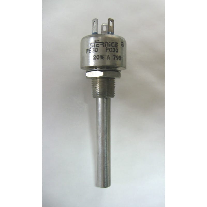 Potentiomètre de Tableau Professionnel Étanche IP67 3 W 100 kΩ Linéaire – Vishay / Sfernice Série PE30AL (Axe Métal Long Ø 6 mm)