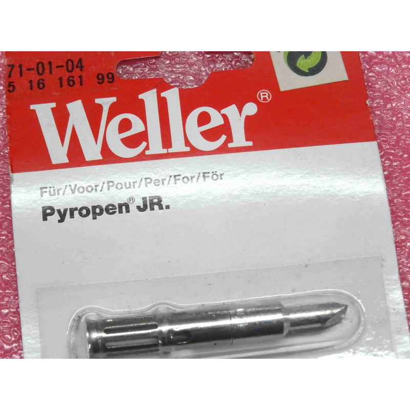 [T0051616199] Panne de Fer à Souder d'Origine Weller – Références T0051616100 / T0051616199 (Code Usine 71-01-04) – Profil Tournevis / Burin Plat Large 5,0 mm – Pour Fers et Torches à Gaz Portables Weller Pyropen Jr.