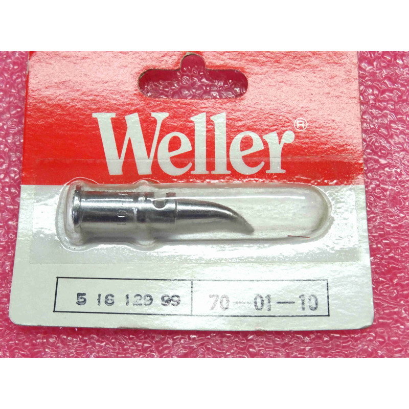 [T0051612999] Panne de Fer à Souder Conique Aiguille Coudée 30° Ø 1,0 mm d'Origine Weller – Réf. T0051612900 / T0051612999 (Code Usine 70-01-10) – Pour Fers à Gaz Portables Weller Pyropen / Gamme Sans Fil
