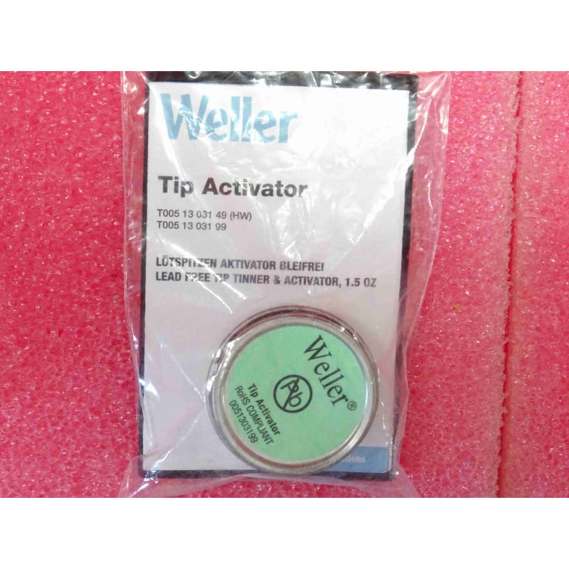 [T0051303199] Réactivateur et Régénérateur de Pannes de Soudage Sans Plomb Weller Tip Tinner & Activator – Référence T0051303199 (T005 13 031 99) – Formule Sans Plomb Conforme Directive RoHS – Pot Métallique 15 g / 25 g d'Origine Weller