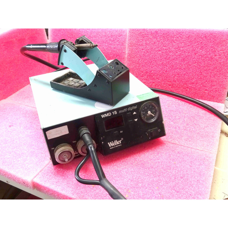 Station Digitale Multifonction Air Chaud & Brasage Weller WMD 1S (WMD1S / WMD-1S) – Avec Pompe Interne Autonome, Crayon à Air Chaud HAP 1 (HAP1 100 W) et Support de Sécurité WDH 30 / KH 27