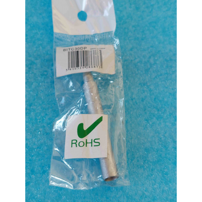 Panne de Fer à Souder Creuse Biseautée d'Origine Velleman – Référence BITC30DP – Profil Tournevis / Biseau Plat – Pour Fer à Souder Velleman VTSG130 / VTSSC30N / VTSSC40N