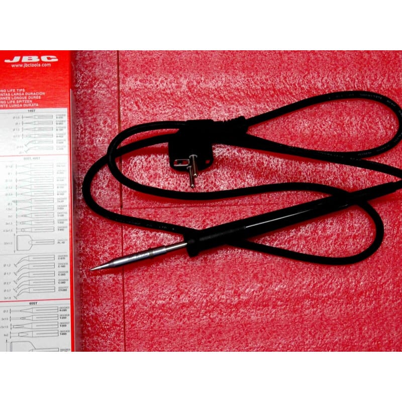 Fer à Souder Électrique Direct 230 V 26 W d'Origine JBC – Modèle Classique 40ST (40 ST / 0400500) – Température Maximale 380 °C – Équipé d'Origine avec Panne Longue Durée R-10 D (R10D / Ø 1,5 mm) – Compatible Écosystème Complet de Pannes Série D JBC