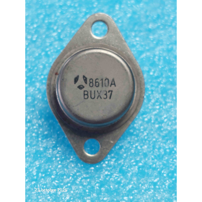 Transistor Darlington Silicium NPN Haute Tension Thomson / STMicroelectronics BUX37 – Boîtier Métallique TO-3 (400 V – 15 A – Monolithique Darlington)