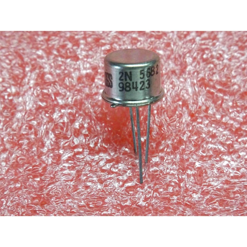 Lot de 2 Transistors Silicium NPN Haute Tension SGS / SGS-Thomson 2N5682 – Boîtier Métallique TO-39 (120 V – 1 A – hFE 40)