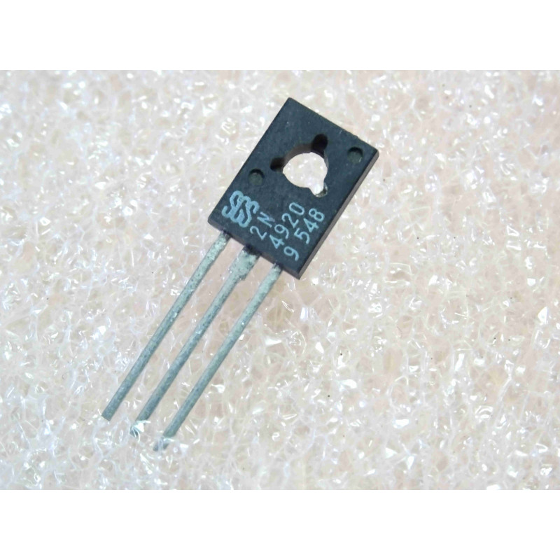 Lot de 3 Transistors Silicium PNP Moyenne Puissance SGS / SGS-Thomson 2N4920 – Boîtier TO-225AA / TO-126 (-80 V – -1 A – 30 W)